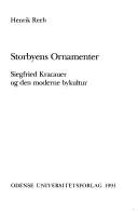 Storbyens ornamenter : Siegfried Kracauer og den moderne bykultur