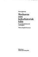Stednavne som kulturhistorisk kilde : en samfærdselshistorisk undersøgelse