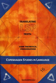 Translating LSP texts : some theoretical considerations