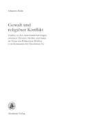 Gewalt und religiöser Konflikt : Studien zu den Auseinandersetzungen zwischen Christen, Heiden und Juden im Osten des Römischen Reiches (von Konstantin bis Theodosius II.)