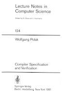 Compiler specification and verification